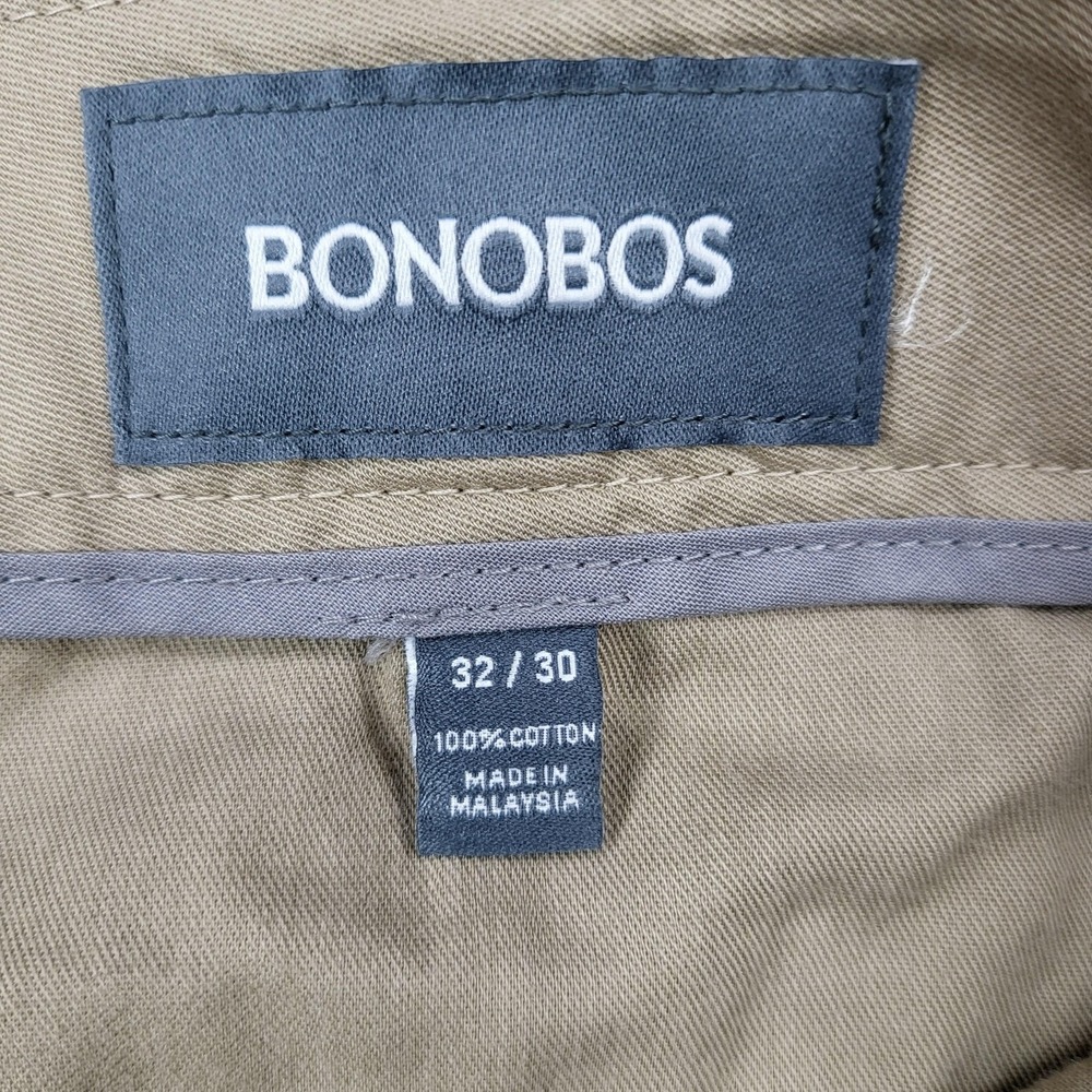Bonobos Wednesday Pants Mens 32x30 Beige Chino Flat Front Straight Leg Casual - Picture 3 of 8
